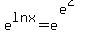 e%5Eln+x+=+e%5E%28e%5E2%29