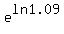 e%5Eln1.09
