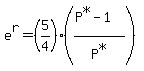 e%5Er=%285%2F4%29%28%28P%5E%22%2A%22-1%29%2FP%5E%22%2A%22%29