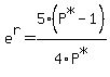 e%5Er=5%28P%5E%22%2A%22-1%29%2F4P%5E%22%2A%22