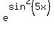e%5Esin%5E2%285x%29