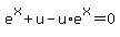 e%5Ex%2Bu-u%2Ae%5Ex=0