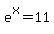 e%5Ex=11