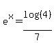 e%5Ex=log%28%284%29%29%2F7