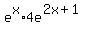 e%5Ex+%2A+4e%5E%282x+%2B+1%29