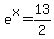 e%5Ex+=+13%2F2
