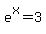 e%5Ex+=+3