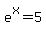 e%5Ex+=+5