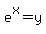 e%5Ex+=+y
