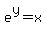 e%5Ey+=+x