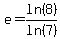 e+=+ln%288%29%2Fln%287%29