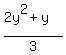 expr%28%282y%5E2%2By%29%2F3%29