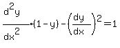 expr%28%28d%5E2y%29%2F%28dx%5E2%29%29%2A%281-y%29+-+%28%28dy%29%2F%28dx%29%29%5E2+=+1