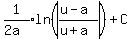 expr%28+1%2F%282a%29+%29ln%28abs%28+%28u-a%29%2F%28u%2Ba%29%29+%29%2BC