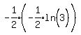expr%28-1%2F2%29%28-expr%281%2F2%29ln%283%5E%22%22%29%5E%22%22%29