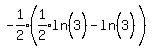expr%28-1%2F2%29%28expr%281%2F2%29ln%283%5E%22%22%29-ln%283%5E%22%22%29%5E%22%22%29