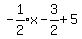 expr%28-1%2F2%29x-3%2F2%2B5