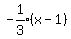 expr%28-1%2F3%29%28x-1%29