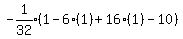 expr%28-1%2F32%29%281+-+6%281%29+%2B+16%281%29+-+10%29