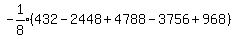 expr%28-1%2F8%29%28432-2448%2B4788-3756%2B968%29