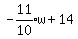 expr%28-11%2F10%29w%2B14