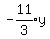 expr%28-11%2F3%29y