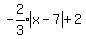 expr%28-2%2F3%29abs%28x-7%29%2B2
