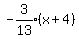 expr%28-3%2F13%29%28x%2B4%29