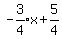 expr%28-3%2F4%29x%2B5%2F4