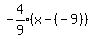 expr%28-4%2F9%29%2A%28x-%28-9%29%29
