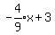 expr%28-4%2F9%29%2Ax%2B3