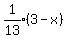 expr%281%2F13%29%283-x%29