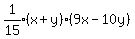 expr%281%2F15%29%28x%2By%29%289x-10y%29