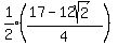 expr%281%2F2%29%28%2817-12sqrt%282%29%29%2F4%29