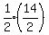 expr%281%2F2%29%2814%2F2%29