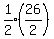 expr%281%2F2%29%2826%2F2%29