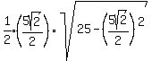 expr%281%2F2%29%285sqrt%282%29%2F2%29%2Asqrt%2825-%285sqrt%282%29%2F2%29%5E2%29