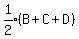 expr%281%2F2%29%28B%2BC%2BD%29