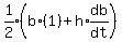 expr%281%2F2%29%28b%2A%281%29%2Bh%2Aexpr%28db%2Fdt%29%29
