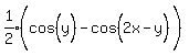 expr%281%2F2%29%28cos%28y%5E%22%22%29%5E%22%22+-+cos%282x-y%5E%22%22%29%29