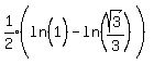 expr%281%2F2%29%28ln%281%5E%22%22%29-ln%28sqrt%283%29%2F3%29%5E%22%22%29