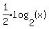 expr%281%2F2%29%2Alog%282%2C%28x%29%29