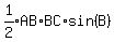 expr%281%2F2%29AB%2ABC%2Asin%28B%29