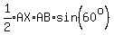 expr%281%2F2%29AX%2AAB%2Asin%2860%5Eo%29