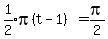 expr%281%2F2%29pi%28t-1%29=pi%2F2