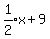 expr%281%2F2%29x%2B9