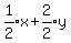 expr%281%2F2%29x%2Bexpr%282%2F2%29y%29