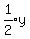 expr%281%2F2%29y