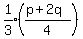 expr%281%2F3%29%28%28p%2B2q%29%2F4%29%29