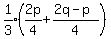expr%281%2F3%29%282p%2F4%2B%282q-p%29%2F4%29